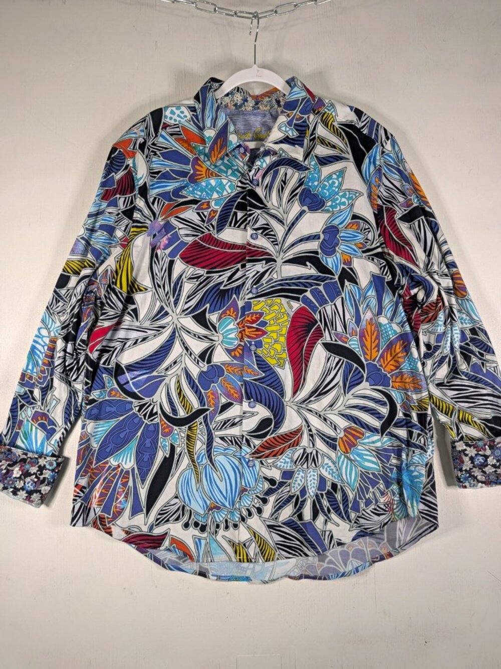 Robert Graham Isley Classic Fit Shirt Mens 2XL Tropical Floral Print Long Sleeve